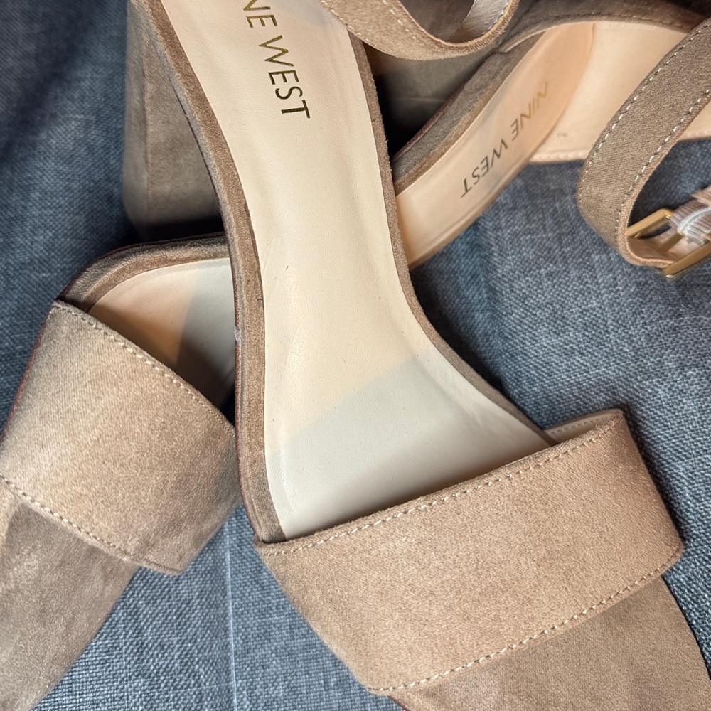 Nine West Women's Beige Heeled Sandals